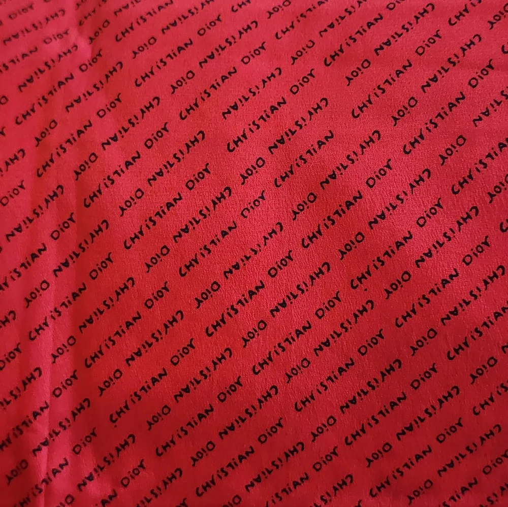 Christian Dior Red Scarf Silk